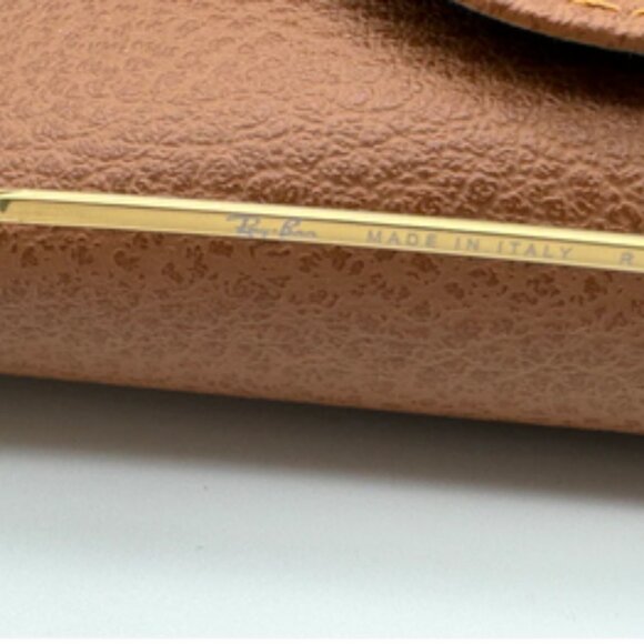 Ray-Ban RB3556N  Octagonal Gold Flat Lens 53" Sunglasses - Picture 5 of 10